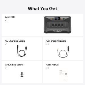 BLUETTI Apex 300 Portable Power Station, 2764.8Wh Solar Generator LFP Battery Backup with 6 3840W AC Outlets (7680W Surge), Simultaneous 120V/240V Output & Black Start, for Home, RV and Emergencies