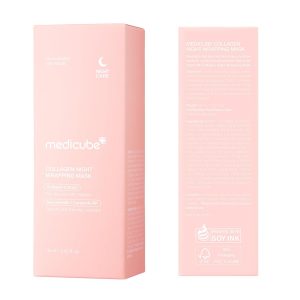 medicube Máscara de envoltura de colágeno para una piel brillante | Cuidado de elasticidad e hidratación, reduce la flacidez y la opacidad | Colágeno hidrolizado para una piel brillante | Cuidado de