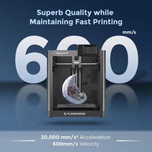 FLASHFORGE AD5M 3D Printer Fully Auto Calibration Print with 1-Click Max 600mm/s Speed, All-Metal CoreXY Structure Precise Printing, Easy-Maintenance Quick-Swap Nozzle, Print Size 220x220x220mm
