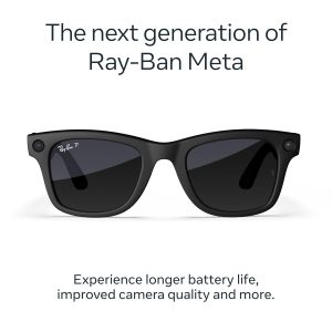Ray-Ban Meta (Gen 2), Wayfarer, Matte Black | Smart AI Glasses for Men, Women — 2X Battery Life — 3K Ultra HD Resolution and 12 MP Wide Camera, Audio, Video — Polarized Gradient Graphite Lenses