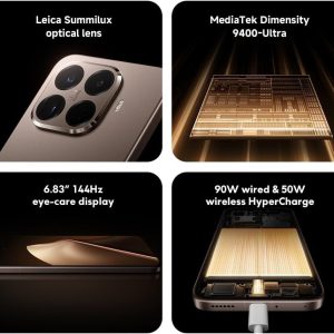 XIAOMI 15T PRO Ai 5G (Compatible with Tmobile Mint Tello & Global) (512GB + 12GB) NFC Global ROM Unlocked 50MP Triple Pro Leica Cam eSIM 6.83" 144Mhz Model 2506BPN68G Liberado (Mocha Gold)