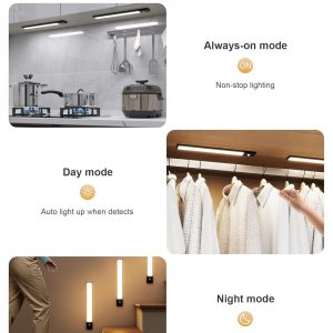 8" 8pack Motion Sensor Under Cabinet Lighting Wireless with Remote, Aluminum Alloy Under Counter Lights for Kitchen,56 LED-3 Color& 7 Levels,3000mAh Cabinet Lighting,Magnetic Under Cabinet Lights