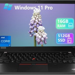 Lenovo Thinkpad T14 Business Laptop Computer, 14in FHD Display, Core i7-10510U(1.8GHz-4.9GHz), 16GB DDR4 RAM, 512GB SSD, Webcam, HDMI, Windows 11 Pro (Renewed)