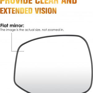 Driver Left Side Heated Mirror Glass Fits for Honda Civic 2012 2013 2014 2015 Manual only Replacement for 76253TR3A01