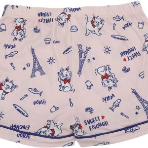 Bioworld Disney The Aristocats Marie Women’s Notch Collar Button-Down Shirt and Shorts Sleepwear Set