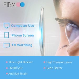 Firmoo Blue Light Glasses, Vintage Overall Round Readers Lightweight Computer Eyewear Frame for Women/Men