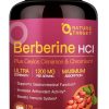 NATURE TARGET Berberina HCl 1200 mg, suplemento de berberina con canela de Ceilán, cromo - Apoya la salud inmune, gastrointestinal y digestiva, sin OMG, 120 cápsulas
