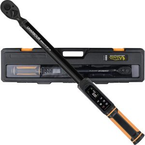 Digital Torque Wrench 1/2 Drive, 2.2-147.5 Ft.lb, 1/2 Digital Torque Wrench ±1% Accuracy with Vibration, Buzzer and LED Alert, Suitable for Car, Motorcycle and Bicycle