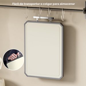 Tabla de cortar de acero inoxidable SNOWCLAD, tablas de cortar de doble cara para cocina, tabla grande de acero inoxidable/paja de trigo PP para carne, sin toxicidad, 16 * 11 pulgadas, apta para