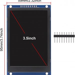 2 unids 3.5 "SPI TFT LCD módulo de pantalla 320x480 RGB LCD 3.3 V ST7796 unidad SPI interfaz 8pin a todo color para Arduino DIY