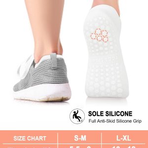 3/6 Pairs Grip Pilates Socks for Women, Non-slip Yoga Athletic Socks for Barre Ballet Barefoot Workout Hospital