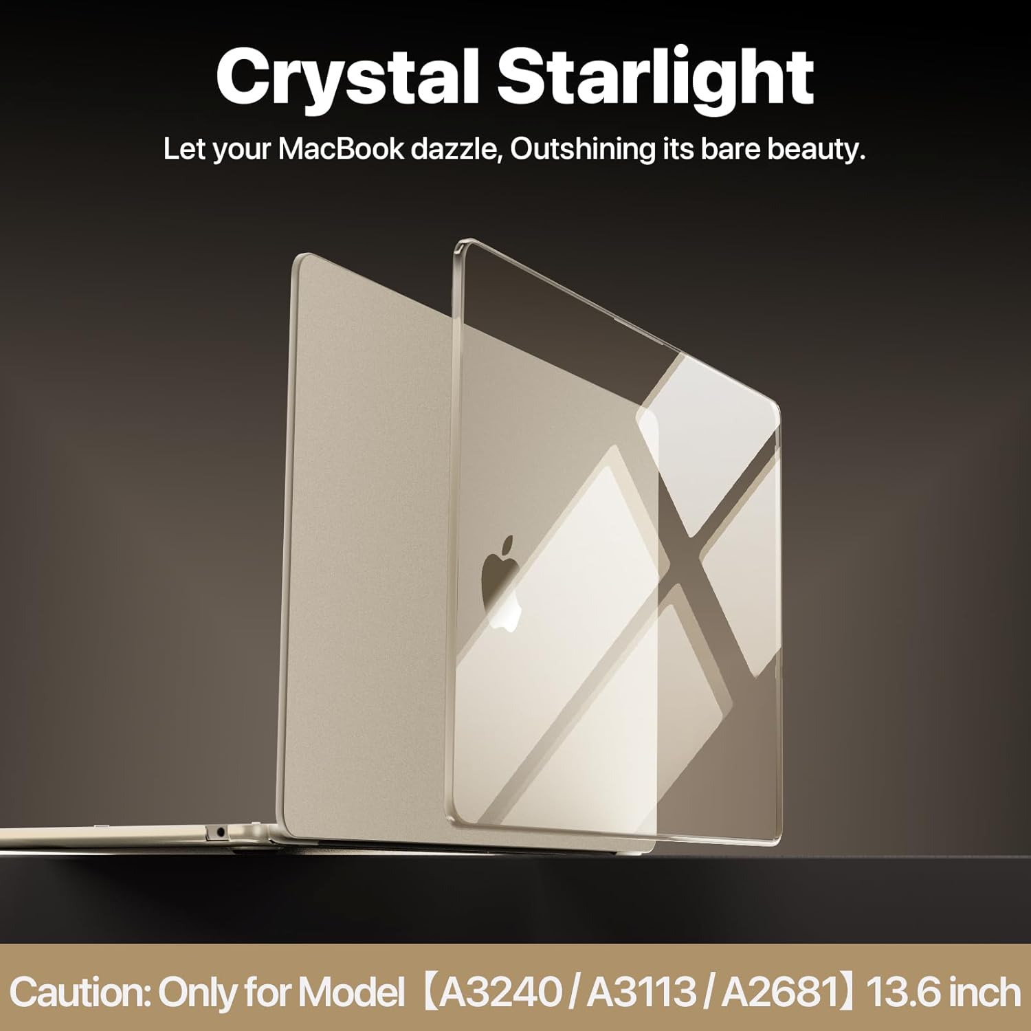 Compatible con Funda para MacBook Air de 13 pulgadas, Carcasa Transparente Cristalina, Se Adapta a Modelos 2022-2025 M4/M3/M2 A3240 A3113 A2681, Diseño Transparente a Juego de Color para Todos