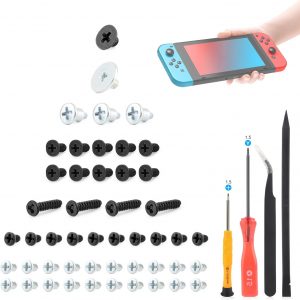 40PCS Full Screws Set for Nintendo Switch Screw Replacement Console Head Accessories Parts with Repair Tools
