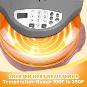 Replacement Power Dome for Nuwave Oven, Advanced Plastic Hood Cover for Nuwave Oven Pro Plus and Elite Oven, Transparent Amber