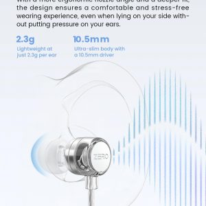 TANCHJIM Zero Ultima Entry-Level HiFi Earphones, Patented DMT 4 Ultra Driver, 1DD in-Ear Headphones, Lightweight Wired Gaming Earbuds with Acoustic Labyrinth Rear Chamber - 3.5mm with Mic
