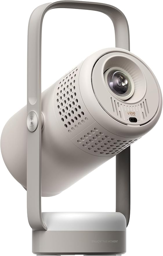 XGIMI Vibe One - Proyector portátil inteligente de 1080P alimentado por batería, Google TV con Netflix con licencia, sonido de JBL, batería incorporada, enfoque automático Keystone, proyector de