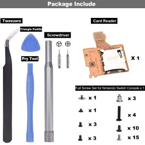 Paquete de 1 lector de tarjetas Micro SD de repuesto para Nintendo Switch HAC-SD-01, ranura para tarjeta de memoria TF reemplazo de placa lector para consola NS
