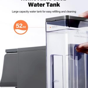 K Cup Coffee Maker With Bold Setting, Single Serve Hot & Iced Coffee Maker for K-Cup and Grounds, 52oz Removable Reservoir, 6 to14oz Brew Sizes, Pod Coffee Machine With Reusable Filter, Gray