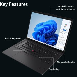 Lenovo ThinkPad T14 Gen 6 Business Laptop (14" FHD+, Intel 12-Core Ultra 5 225U (> Ultra 7 155U), 32 GB DDR5 RAM, 1TB SSD), retroiluminación, lector de huellas dactilares, cámara web de 5 MP