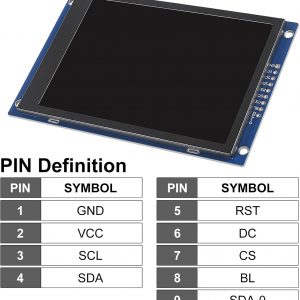 2 unids 3.5 "SPI TFT LCD módulo de pantalla 320x480 RGB LCD 3.3 V ST7796 unidad SPI interfaz 8pin a todo color para Arduino DIY