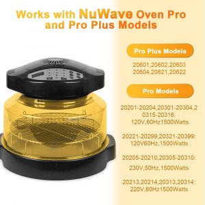 Replacement Power Dome for Nuwave Oven, Advanced Plastic Hood Cover for Nuwave Oven Pro Plus and Elite Oven, Transparent Amber