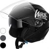 Westt Open Face Helmets with Dual Sun Visor– Motorcycle Helmet for Men and Women 3/4 Helmets DOT Approved for Scooter Motorbike Street Jet Series