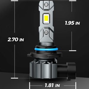 Marsauto 9005/HB3 9006/HB4 Light Bulbs Combo, 60,000LM Super Brighter M1S 9005 9006 Bulbs or Fog, 1:1 Design HB3 HB4 Lights Combo, 6000K Cool White, 3 Min Plug and Play, IP68, Pack of 4