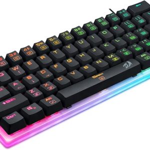 Redragon K605 Alien Giant Mechanical Gaming Keyboard, Super Big 61 Keys & Outemu Blue Switch, RGB LED Backlit Ergonomic Wired Type-C Full Key Conflict Free Anti-Ghosting NKRO Keyboard