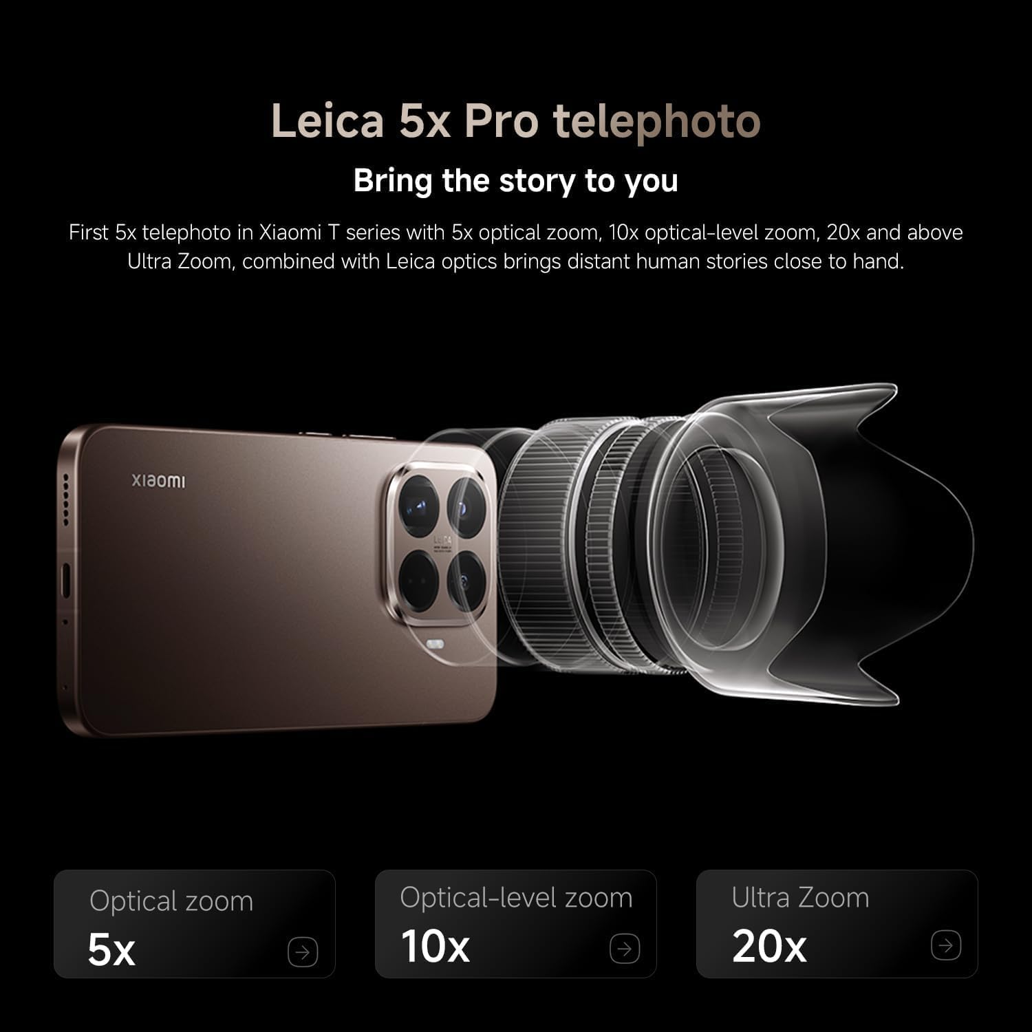XIAOMI 15T PRO Ai 5G (Compatible with Tmobile Mint Tello & Global) (512GB + 12GB) NFC Global ROM Unlocked 50MP Triple Pro Leica Cam eSIM 6.83" 144Mhz Model 2506BPN68G Liberado (Mocha Gold)