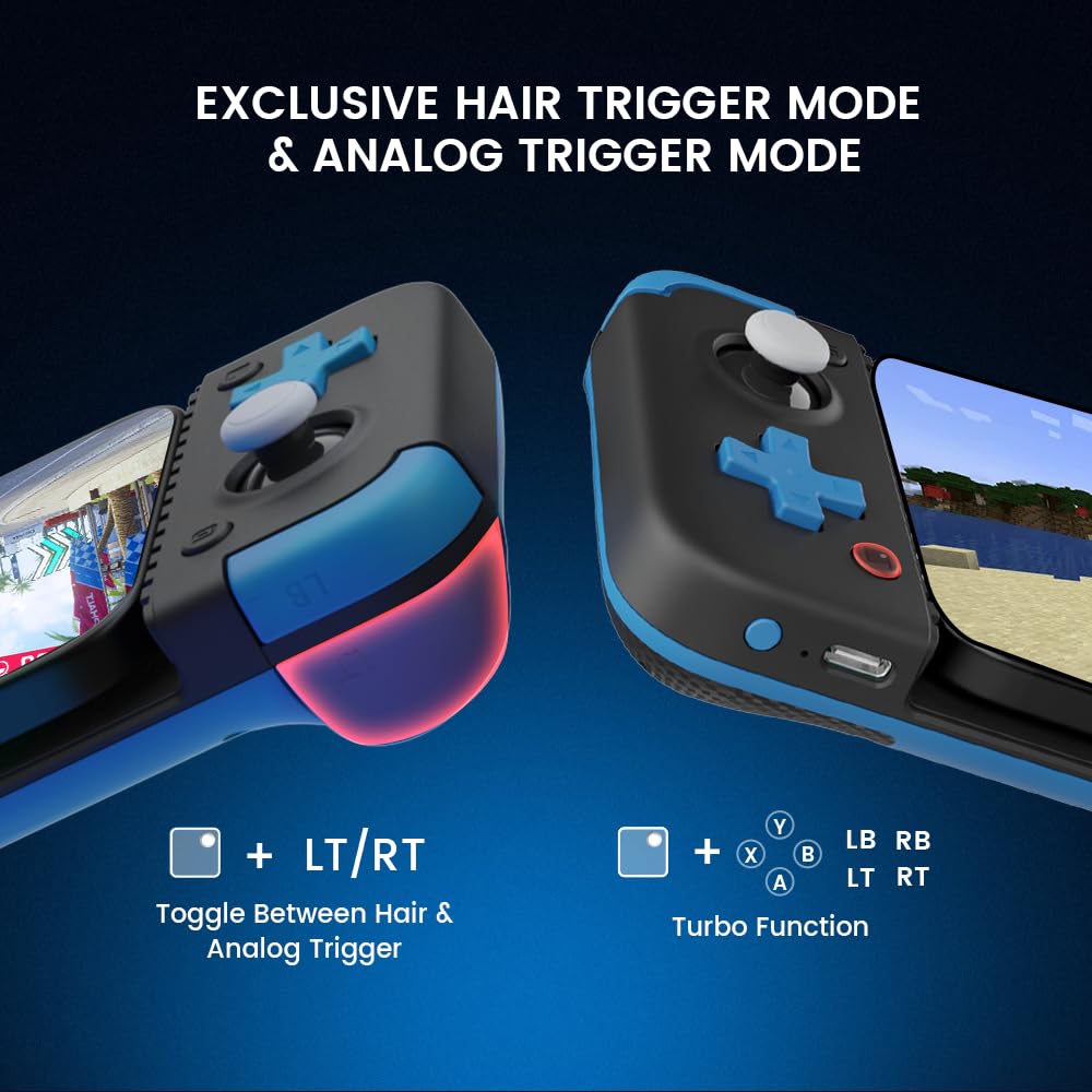GameSir X2s Bluetooth Mobile Game Controller for iOS & Android & PC, Wireless Gamepad with Hall Effect Joysticks/Hall Trigger, Play Minecraft, Asphalt 9, Diablo Immortal