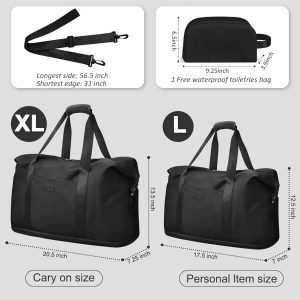 Expandable Travel Duffle Bags Weekender Overnight Bags for Women Men Hospital Bag for Women Labor Delivery with Toiletry Bag Waterproof