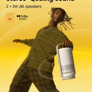 XGIMI Vibe One - Proyector portátil inteligente de 1080P alimentado por batería, Google TV con Netflix con licencia, sonido de JBL, batería incorporada, enfoque automático Keystone, proyector de