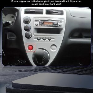 8 Core 6G 128G Car Stereo Radio for Honda Civic 2001-2005 with Wireless CarPlay Android Auto DSP/36EQ MirrorLink 9 inch 1280x720P IPS Touchscreen Bluetooth 5.0 GPS FM/RDS WiFi AHD Backup Camera