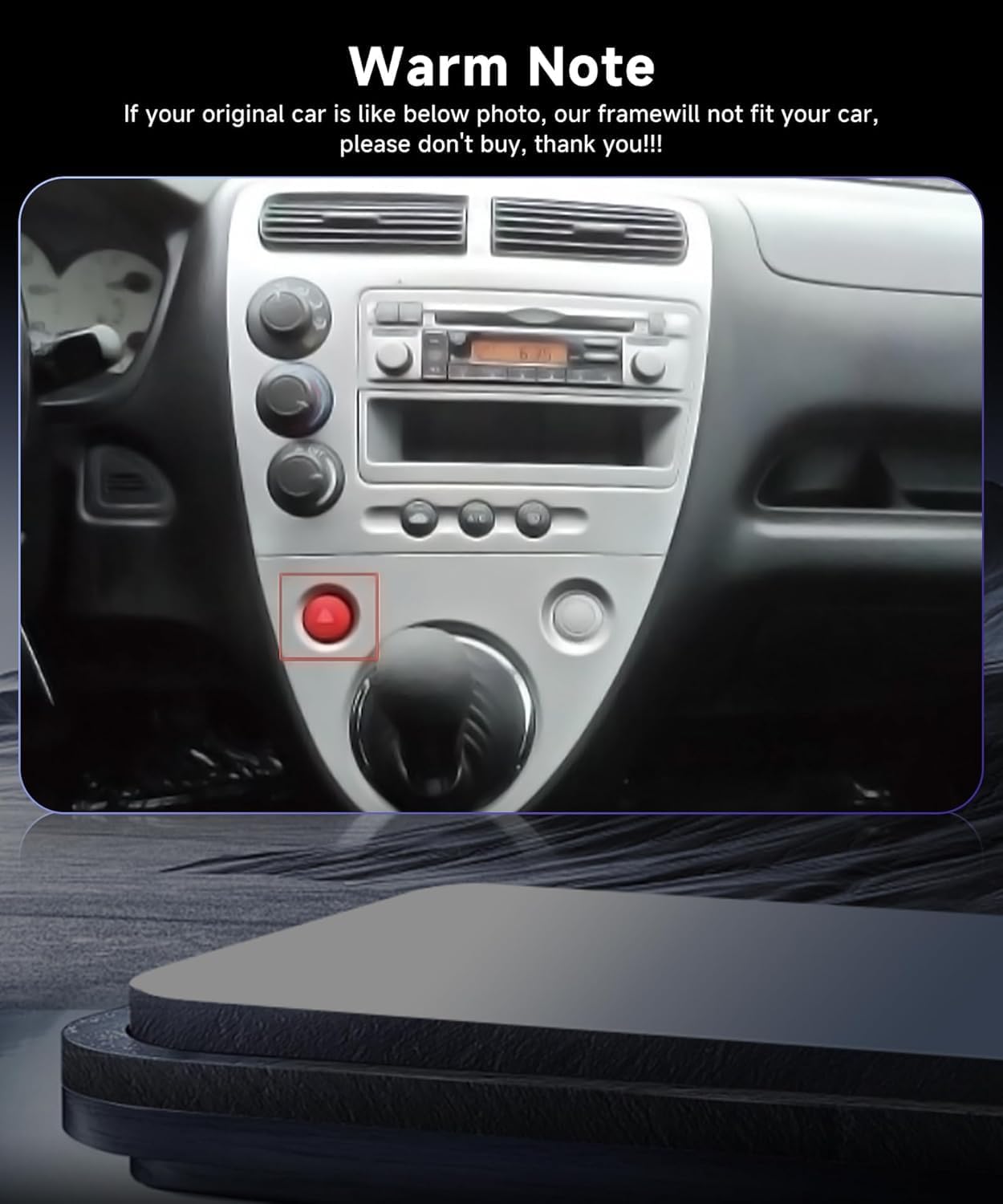 8 Core 6G 128G Car Stereo Radio for Honda Civic 2001-2005 with Wireless CarPlay Android Auto DSP/36EQ MirrorLink 9 inch 1280x720P IPS Touchscreen Bluetooth 5.0 GPS FM/RDS WiFi AHD Backup Camera