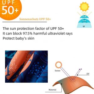 UMELOK - Bañador de una pieza para niñas con manga larga, camiseta térmica con protección UV