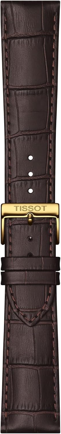 Tissot Reloj Tissot Classic Dream 316L con caja de acero inoxidable con revestimiento PVD de oro amarillo Cuarzo, Marrón, Cuero, 22 (T1294103626100)