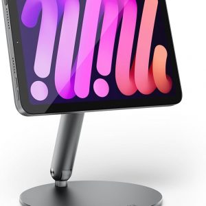 LULULOOK Soporte magnético de 360° para iPad mini 7 A17 Pro/Mini 6 de 8.3 pulgadas (2024/2021), soporte de mesa plegable de aleación de aluminio para tableta con base giratoria para Apple iPad mini 7