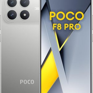 XIAOMI Poco F8 PRO 5G Ai (Compatible with Tmobile Mint Tello & Global) (512GB + 12GB) Ai 2K 6.59" Bose Sound 50MP Gamers Phone NFC Dual sim Unlocked Model 2510DPC44G (Titanium Silver)