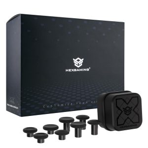 HEXGAMING PHANTOM Pro Controller with 4 Remappable Buttons, 6 Remapping Profiles, 8 Interchangeable Analog Stick, and Adjustable Triggers Compatible with ps5, PC, Mobile - Hall Effect Orochi