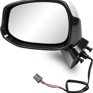 Left Driver Side Mirror compatible with Honda Civic 2012 2013 2014 2015 replace 76252TR0A01 with Power Glass 3 pin White