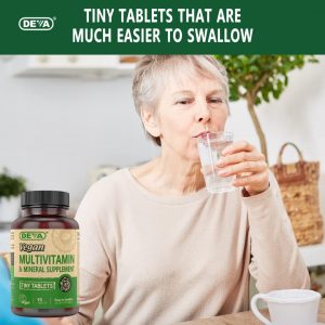 DEVA Multivitamínico vegano para mujeres y hombres con hierro, vitamina C, E, vitaminas del complejo B, zinc, 90 tabletas pequeñas
