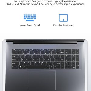 Laptop 18.5 Inch with 8000 mAh Battery,Intel N150 Quad-Core Processor UP to 3.6GHZ,16GB DDR4 RAM 512GB SSD,WiFi,Full HD IPS Display,2026 Windows 11 Laptops Computer for Business Office Student