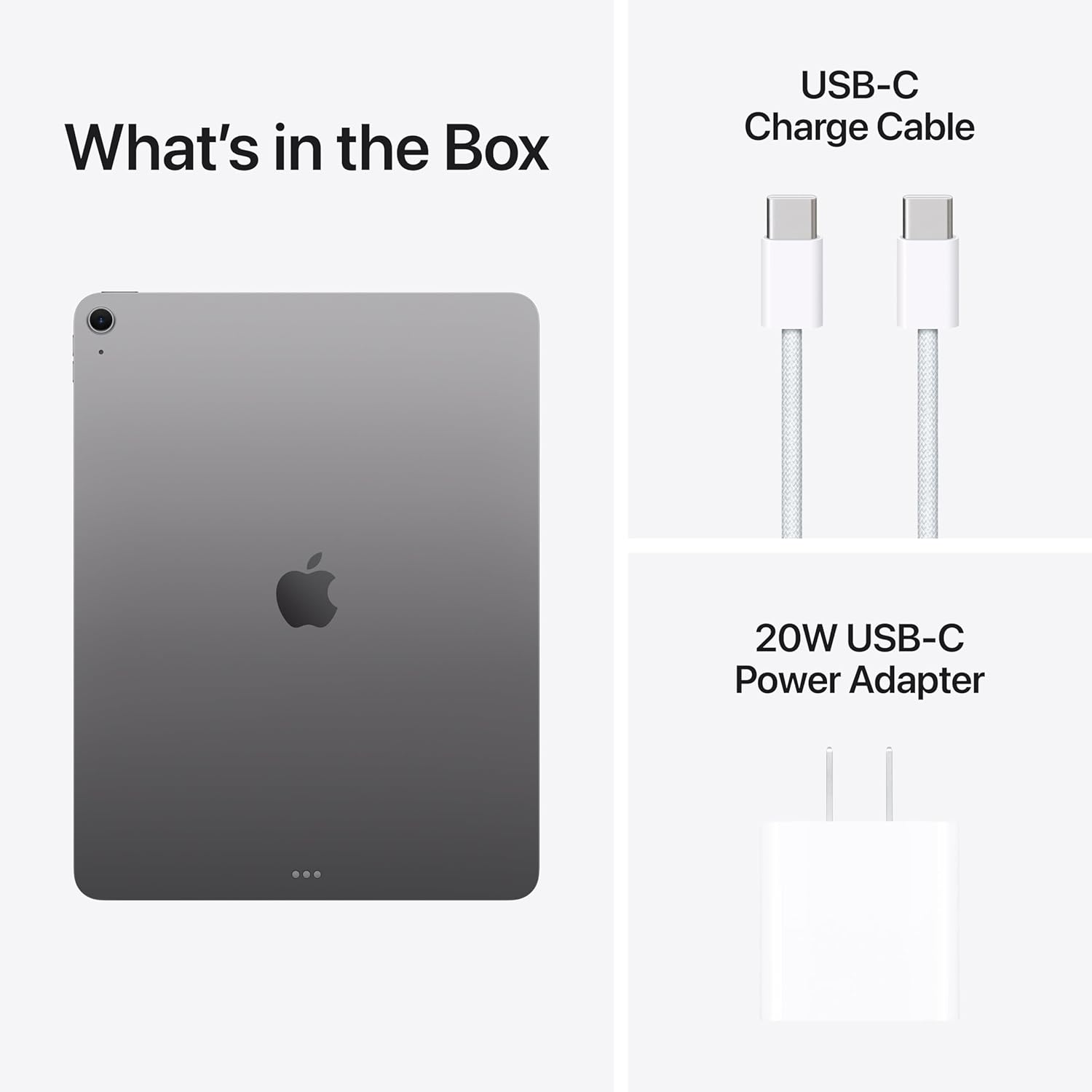 Apple iPad Air 13-inch with M3 chip Built for Apple Intelligence, Liquid Retina Display, 128GB, 12MP Front/Back Camera, Wi-Fi 6E, Touch ID, All-Day Battery Life — Space Gray