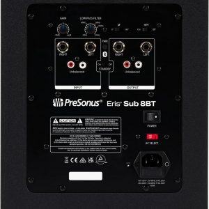 PreSonus Eris Sub 8BT — 8" Inch Powered Subwoofer, Powered Sub, Active Subwoofer, Wireless, Bluetooth, Home Audio, Bass Speaker, Home Theater, Music Production, Gaming