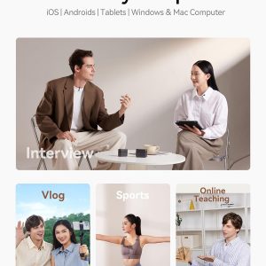 Hollyland Lark M2S Mini Combo (cámara RX+Type-C RX) Micrófono inalámbrico para cámara/iPhone/Android/Laptop, 0.17 oz ligero, clip de titanio, rango de 984.3 ft, creadores de contenido, enseñanza en