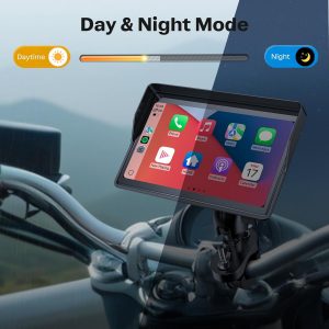 WonVon Sistema de Navegación GPS de 5 Pulgadas para Motocicleta con Apple Carplay y Android Auto, Pantalla Portátil con Bluetooth Dual, Navegación, Siri, Asistente de Google (No Incluye TPMS)