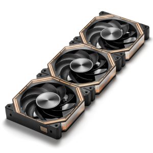 darkFlash INF34 120MM PC Case Fan, Daisy-Chain, up to 2000RPM Cooling, 4-Pin PWM, ARGB CPU Cooling Computer Fan, 3 Pack (Reversed, Black)