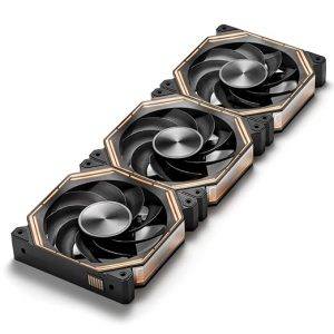 darkFlash INF34 120MM PC Case Fan, Daisy-Chain, up to 2000RPM Cooling, 4-Pin PWM, ARGB CPU Cooling Computer Fan, 3 Pack (Reversed, Black)