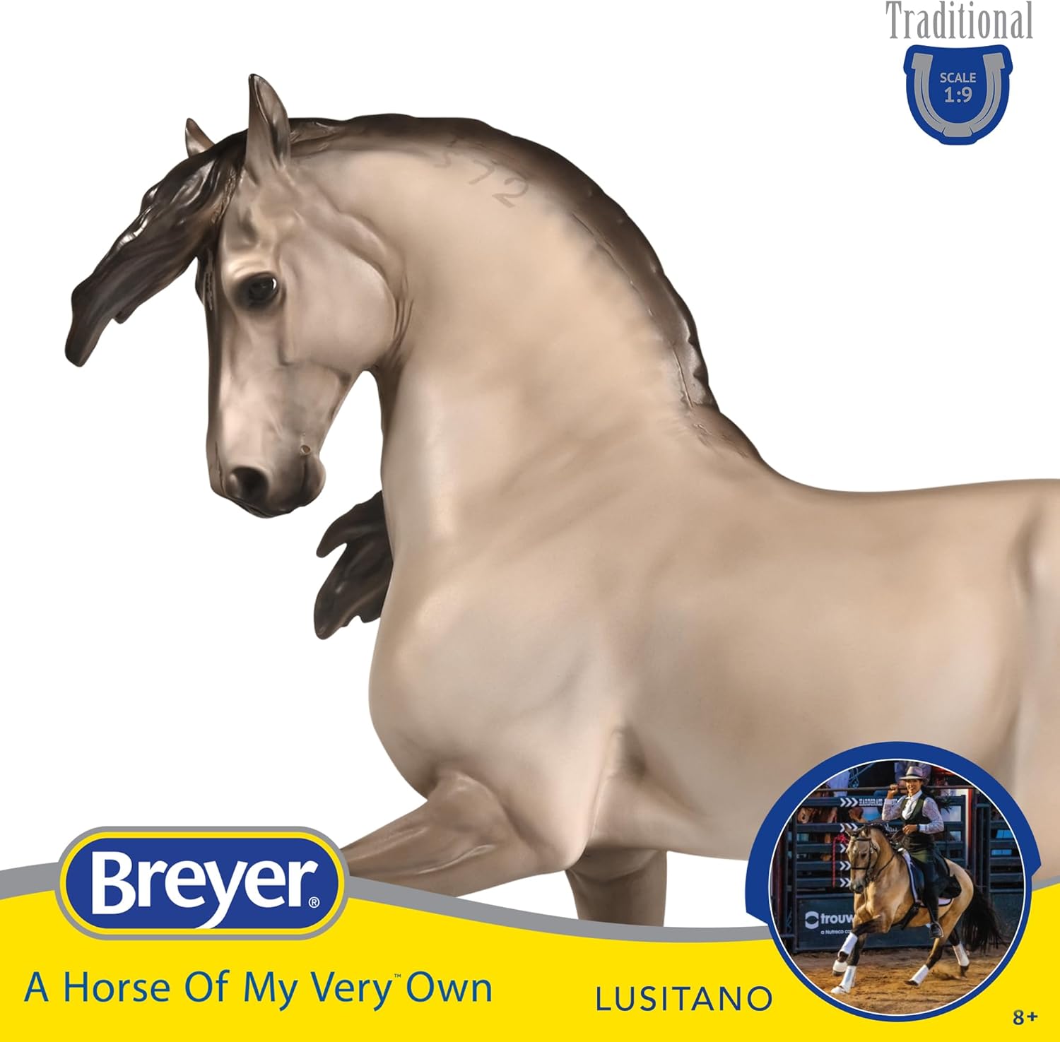Breyer Serie Tradicional de Caballos | Cossaco - Lusitano | Figura de caballo | 11.25 pulgadas de largo x 9 pulgadas de alto | Modelo #1885