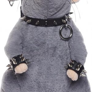 Dolls Kill Gnaw On This Rat Mochila de Current Mood – Bolso de piel sintética con tirantes ajustables, herrajes perforados y gargantilla extraíble – Talla única